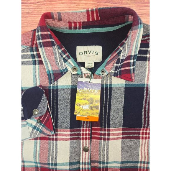Orvis Womens Plaid Flannel Shirt XXL Soft & Warm Fleece Lined NWT NEW - Picture 3 of 9